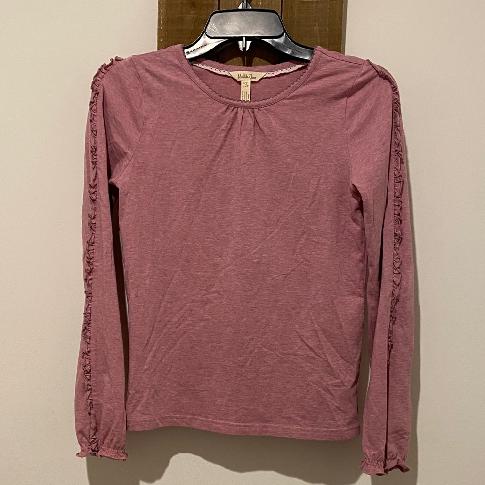 Matilda Jane Mauve Long Sleeve Top with Ruffle Trim